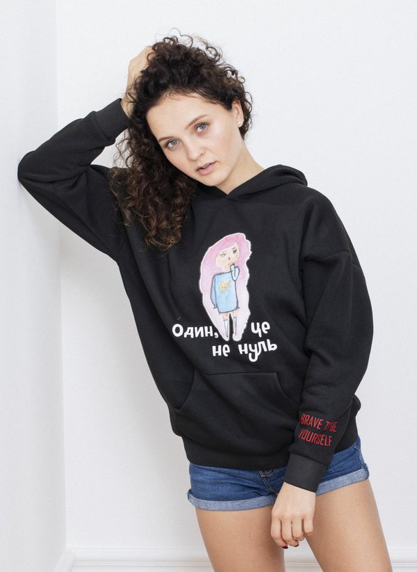 «Худи Handcrafts by orphans Девушка в розовом настроении S», бренда Handcrafts by Orphans - фото №1