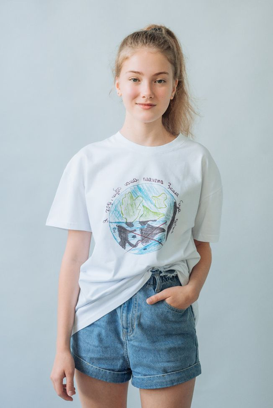 «Футболка Handcrafts by orphans Чистая планета S», бренда Handcrafts by Orphans - фото №1
