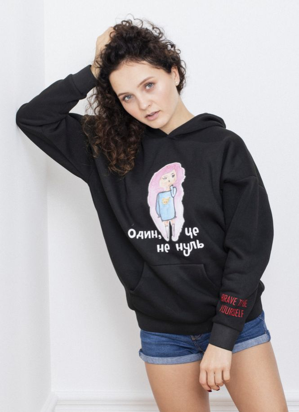  «Худи утепленное Handcrafts by orphans Девушка в розовом настроении S», бренда Handcrafts by Orphans - фото №1