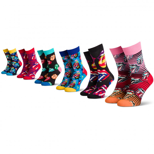 «Носки Happy Socks Rolling Stones Socks Gift Box 6 пар 36-40 р (XRLS10-0100)», бренда Happy Socks - фото №1
