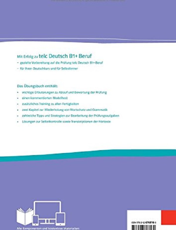 Бумажная книга «Mit Erfolg zu telc Deutsch B1+ Beruf. Ubungsbuch + CD-ROM», автор Радка Леммен - фото №1