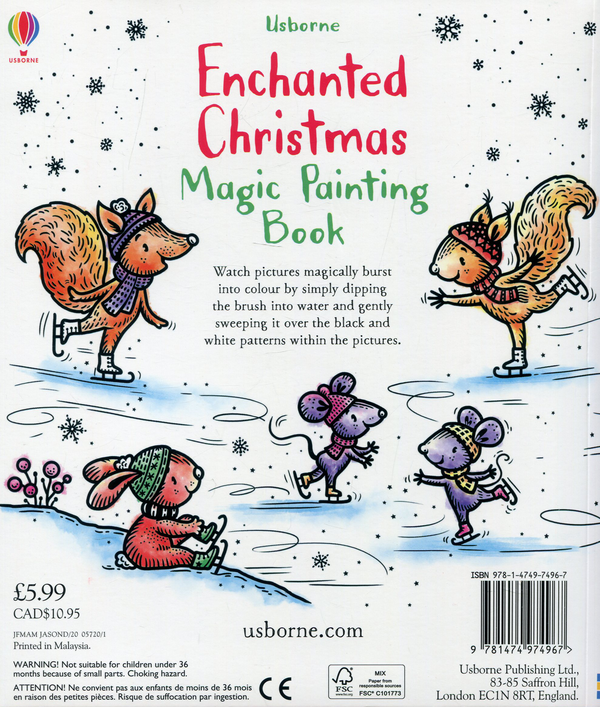 Паперова книга «Enchanted Christmas Magic Painting + Кисточка », автор Фіона Вотт - фото №1