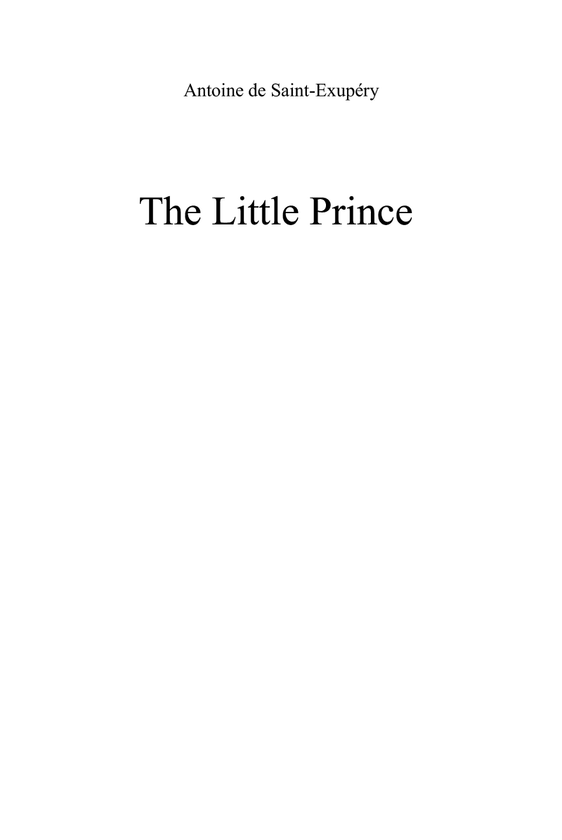 Бумажная книга «The Little Prince», автор Антуан де Сент-Экзюпери - фото №1