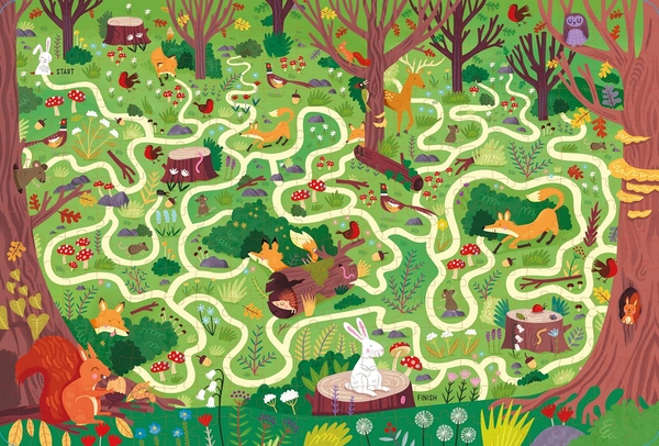 [object Object] «Usborne Book and Jigsaw Forest Maze», авторов Кейт Нолан, Сэм Смит - фото №2 - миниатюра