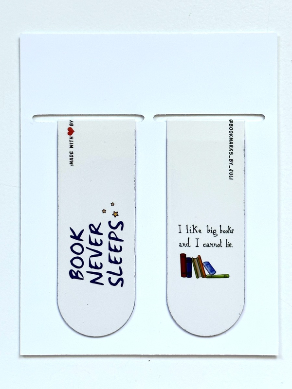 «Набір магнітних закладок для книг Bookmarks Book never sleeps 2 шт (02023003)», бренда Bookmarks - фото №1