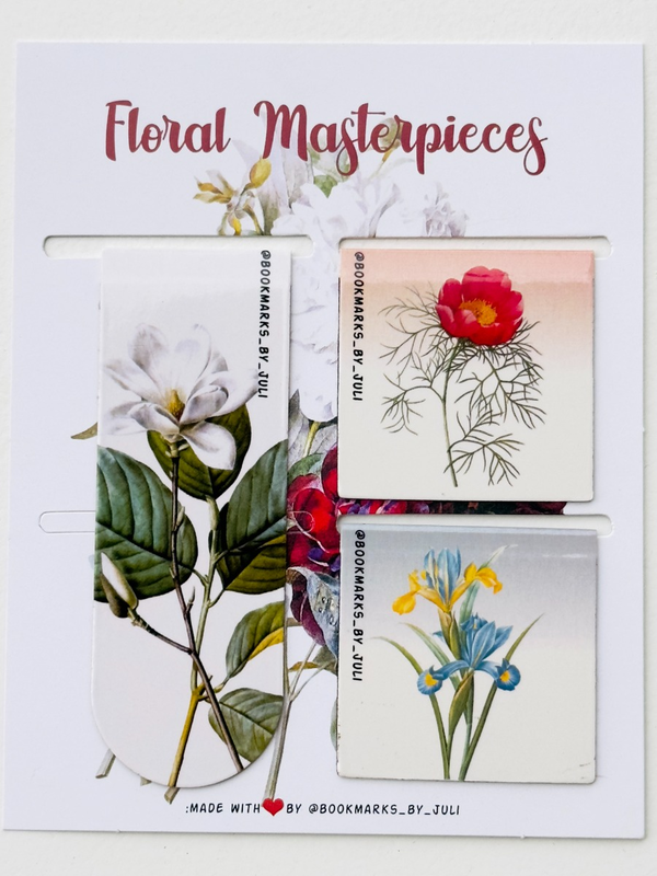 «Набір магнітних закладок для книг Bookmarks Floral #3 3 шт (02023011)», бренда Bookmarks - фото №1
