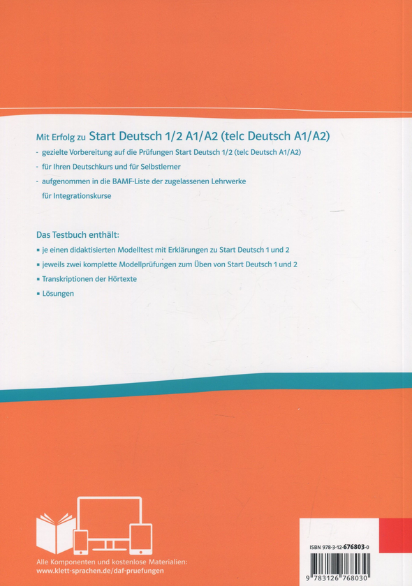 Бумажная книга «Mit Erfolg zu. Start Deutsch 1/2 A1 - A2.Testbuch + CD-ROM », авторов Верена Клотц, Пол Кригер - фото №1