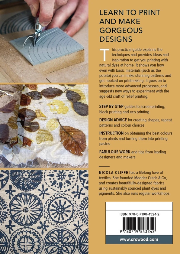 Бумажная книга «Printing with Natural Dyes», автор Никола Клифф - фото №1