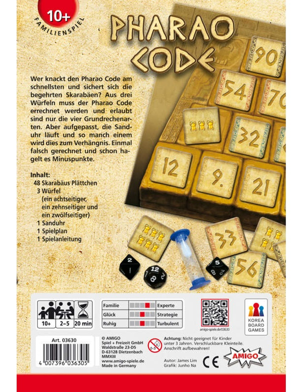  «Настольная игра Amigo Pharaoh Code (16420)», бренда Amigo Spiel - фото №1