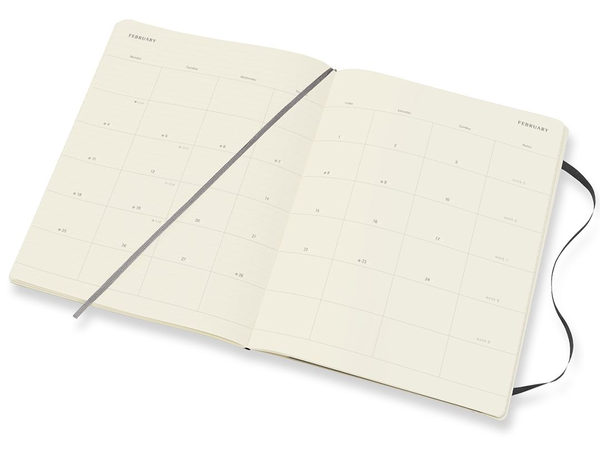 «Ежемесячник Moleskine на 2019 год черный (DSB12MN4Y19)», бренда Moleskine - фото №1