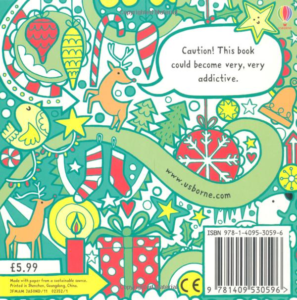 Паперова книга «Christmas Pocket Doodling and Colouring Book», автор Фіона Вотт - фото №1