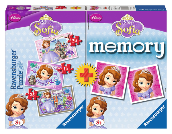 «Пазл-Memory Дисней 3в1 Ravensburger София (7358)», бренда Ravensburger - фото №1