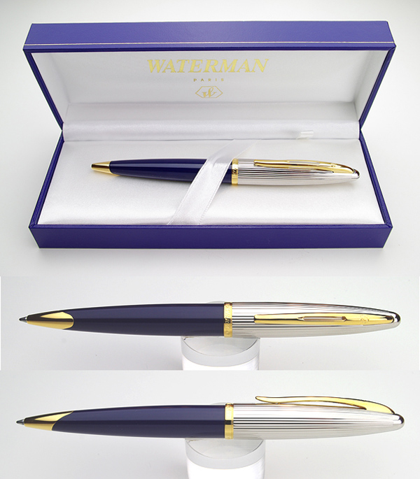 «Кулькова ручка Waterman Carene DeLuxe Blue Silver (21 202)», бренду Waterman - фото №1