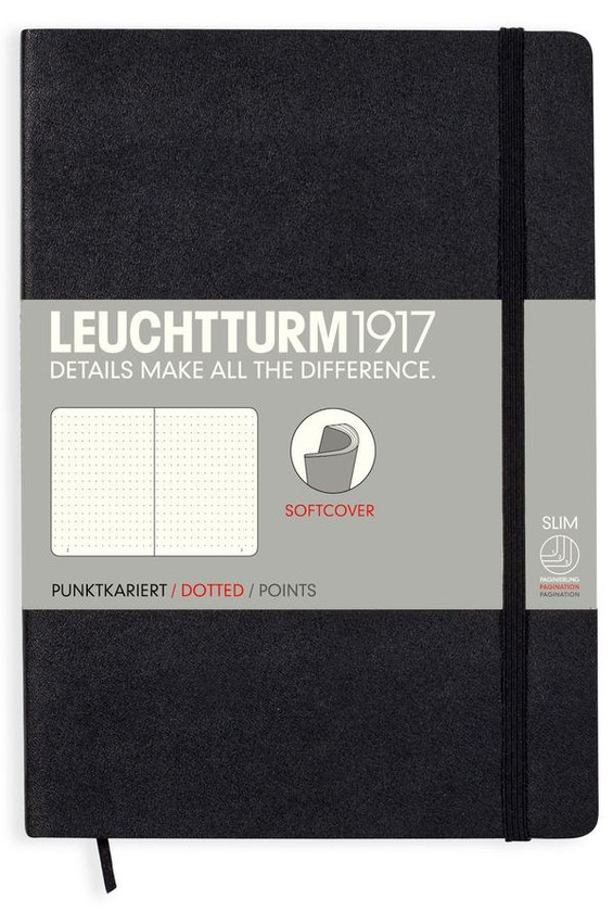 «Нотатник Leuchtturm1917 Medium точки чорний (324804)», бренду Leuchtturm1917 - фото №1