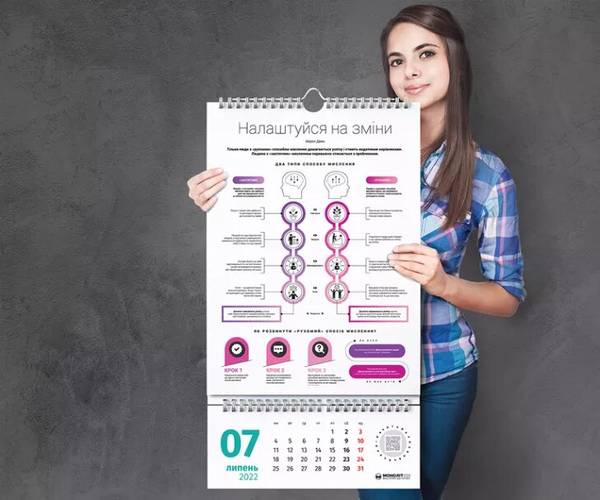 Бумажная книга «Розумний настінний календар на 2022 рік «12 soft skills 21 століття»» - фото №1