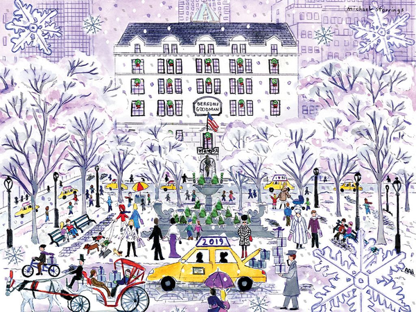 Паперова книга «Michael Storrings Park Skaters Holiday Embellished Notecards» - фото №1