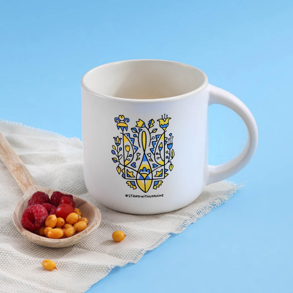 «Чашка Gifty Герб Украины белая (AA-0109097)», бренда Gifty - фото №1