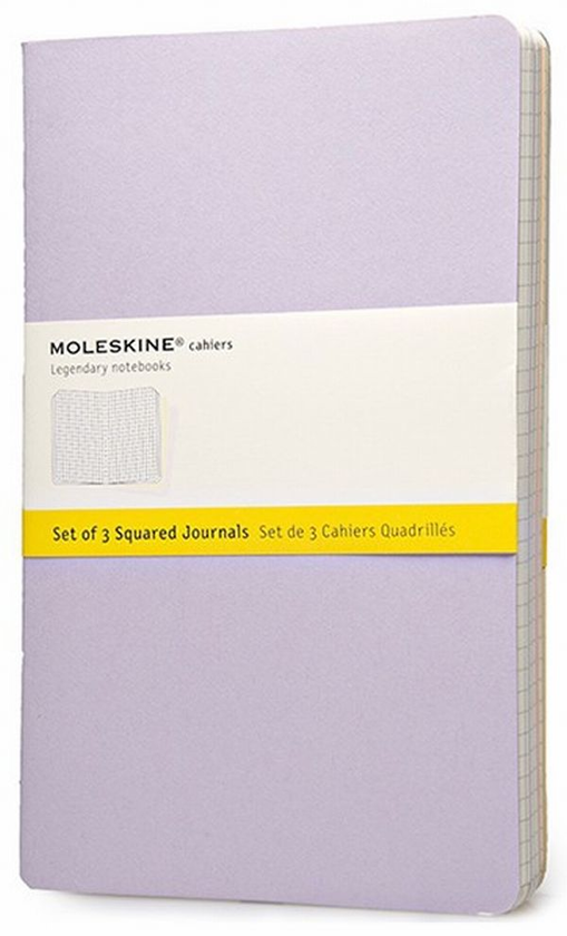  «Блокнот Moleskine Cahier средний клетка пастельный 3 шт (CHA17)», бренда Moleskine - фото №1