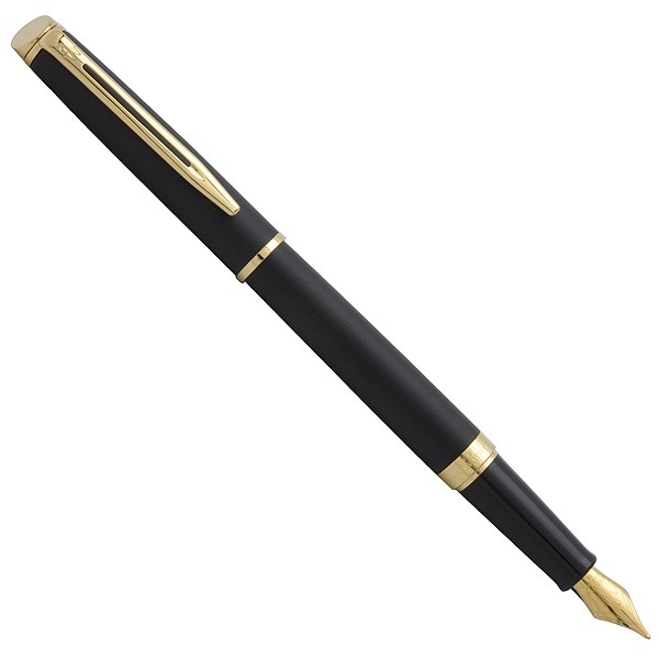  «Перьевая ручка Waterman Hemisphere Matt Black GT (12 003)», бренда Waterman - фото №1