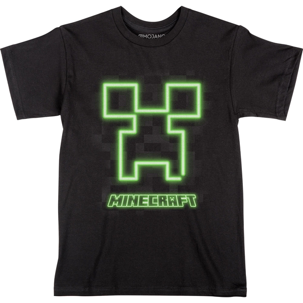  «Футболка JINX Minecraft Neon Creeper Face XL (JINX-9044 BLXL)», бренда JINX - фото №1
