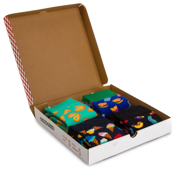  «Носки Happy Socks Junkfood Gift Box 4 пары 36-40 р (XFOD09-0100)», бренда Happy Socks - фото №1
