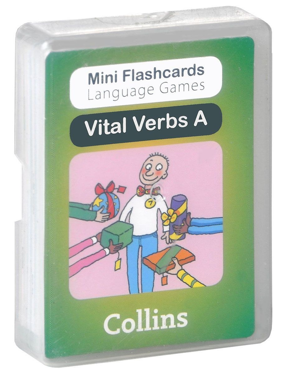 Бумажная книга «Mini Flashcards Language Games Vital Verbs Kit (Teacher’s Book+3 packs of cards+poster+3 dice)», автор Сьюзен Томас - фото №1