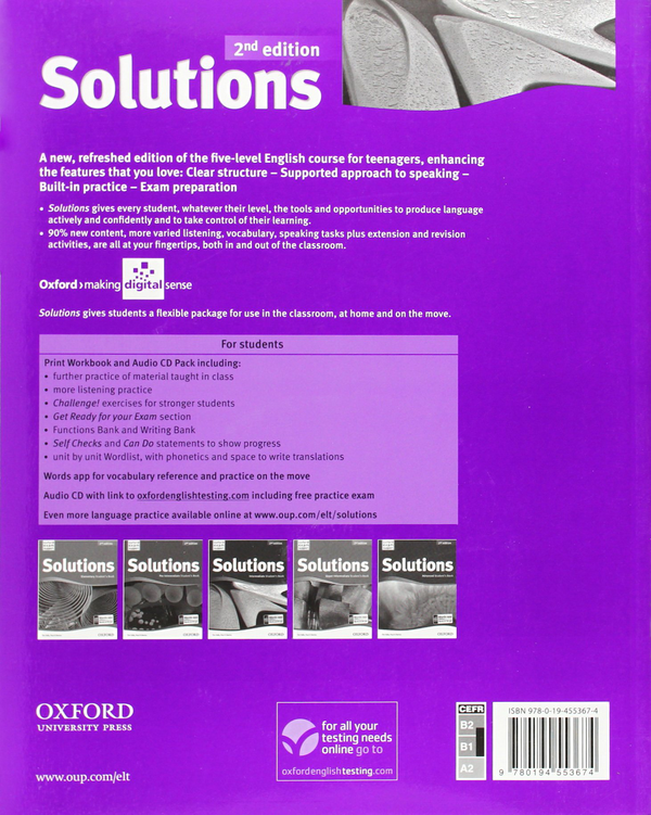 [object Object] «Solutions 2nd Edition Intermediate: Workbook and Audio CD Pack», авторів Джейн Хадсон, Тім Фалья, Пол А. Девіс - фото №2 - мініатюра