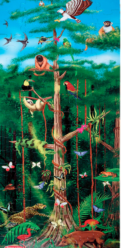  «Пазл напольный Джунгли 100 эл Rain Forest Melissa&Doug (MD10444)», бренда Melissa & Doug - фото №1