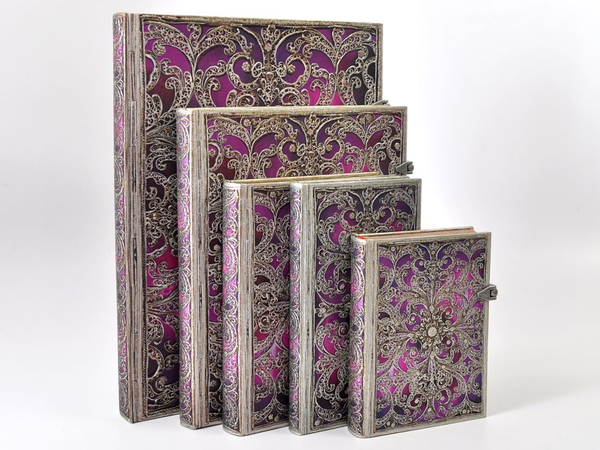  «Записная книжка Paperblanks Серебряная филигрань Обержин карманная нелинованная (PB2889-5)», бренда Paperblanks - фото №1