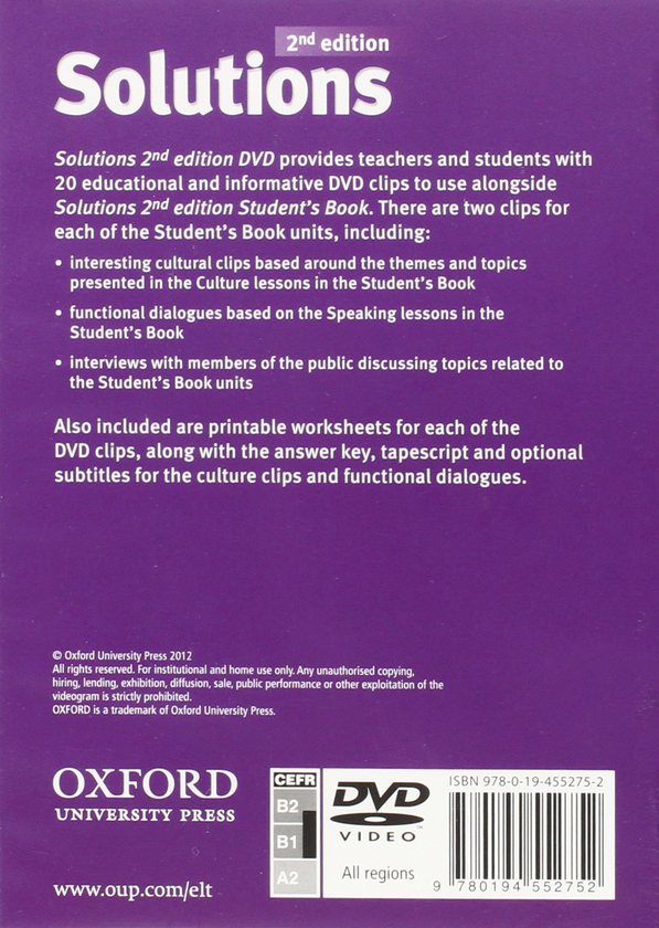 [object Object] «Solutions 2nd Edition Intermediate. DVD», авторів Тім Фалья, Пол А. Девіс - фото №2 - мініатюра
