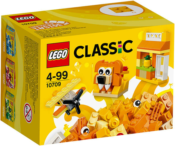  «Конструктор LEGO Classic Помаранчева творча коробка 60 деталей (10709)», бренду LEGO - фото №1