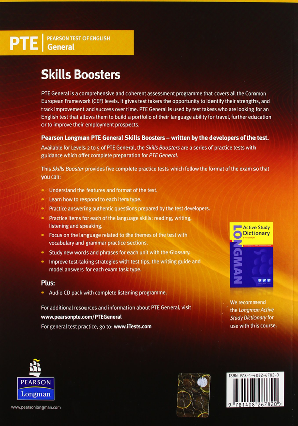 Паперова книга «Pearson Test of English (PTE) General Skills Booster Level 2 Student's Book», авторів Стів Томпсон, Террі Л. Кук - фото №1