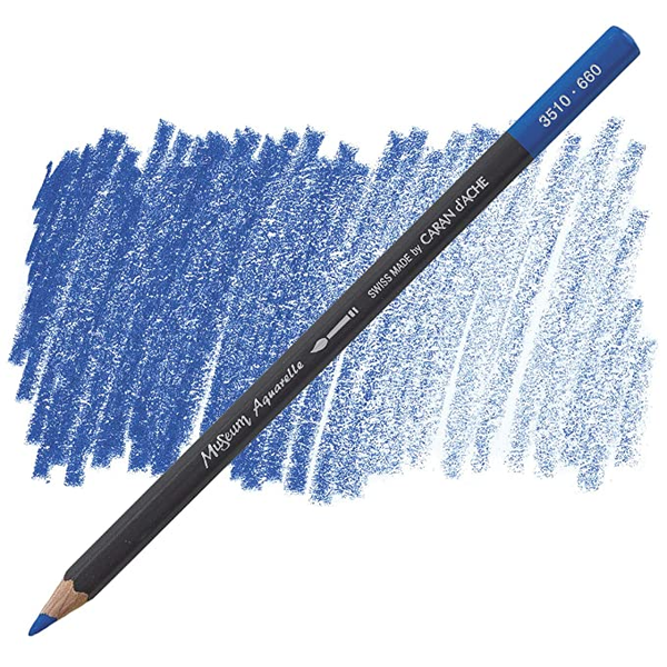  «Олівець Caran d'Ache Museum Aquarelle Middle Cobalt Blue (3510.660)», бренду Caran d'Ache - фото №1
