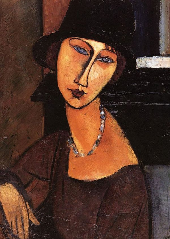  «Открытка Tushita Amadeo Modigliani Jeanne Hebuterne with hat...», бренда Tushita - фото №1