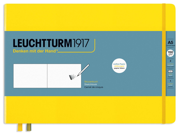 «Скетчбук Leuchtturm1917 Medium Landscape Лимонный (362368)», бренда Leuchtturm1917 - фото №1