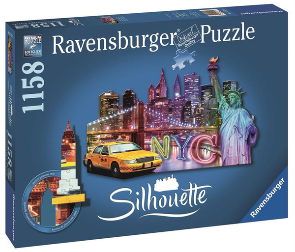  «Силуэт-пазл Ravensburger Нью-Йорк 1158 элементов (RSV-161539)», бренда Ravensburger - фото №1