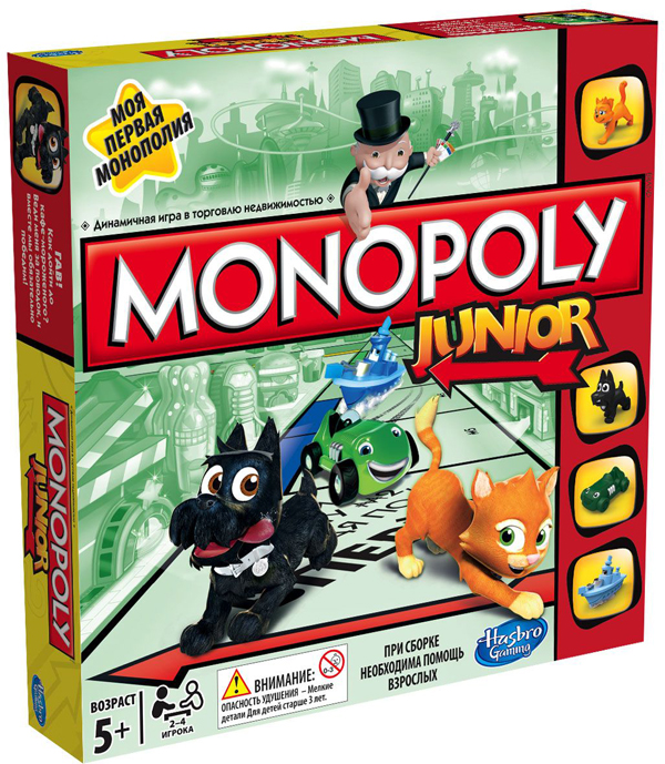  «Настольная игра Hasbro Моя первая монополия (A6984121)», бренда Hasbro - фото №1