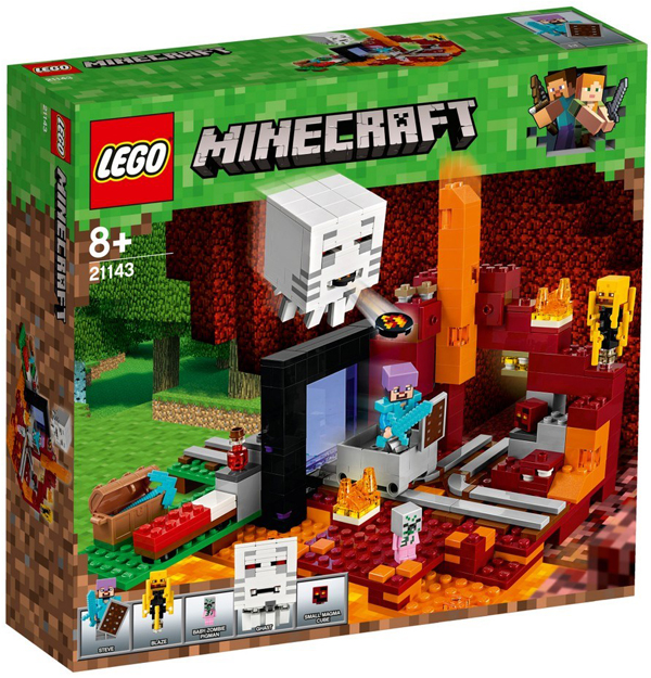  «Конструктор LEGO Minecraft Портал в Нижний мир 470 деталей (21143)», бренда LEGO - фото №1
