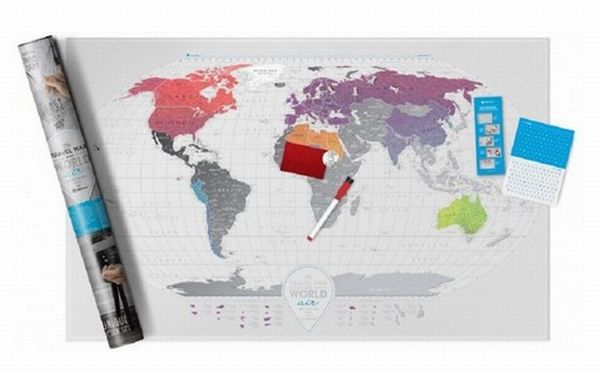 «Скретч карта мира 1DEA.me Travel Map Air World», бренда 1DEA.me - фото №1