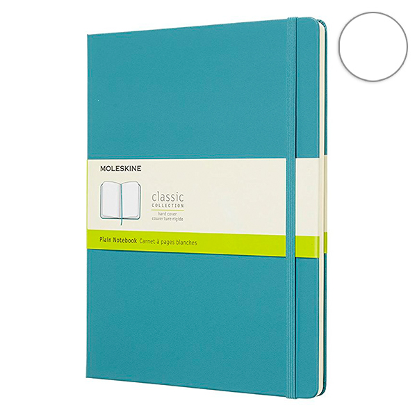  «Блокнот Moleskine Classic большой нелинованный океанский синий (QP092B35)», бренда Moleskine - фото №1