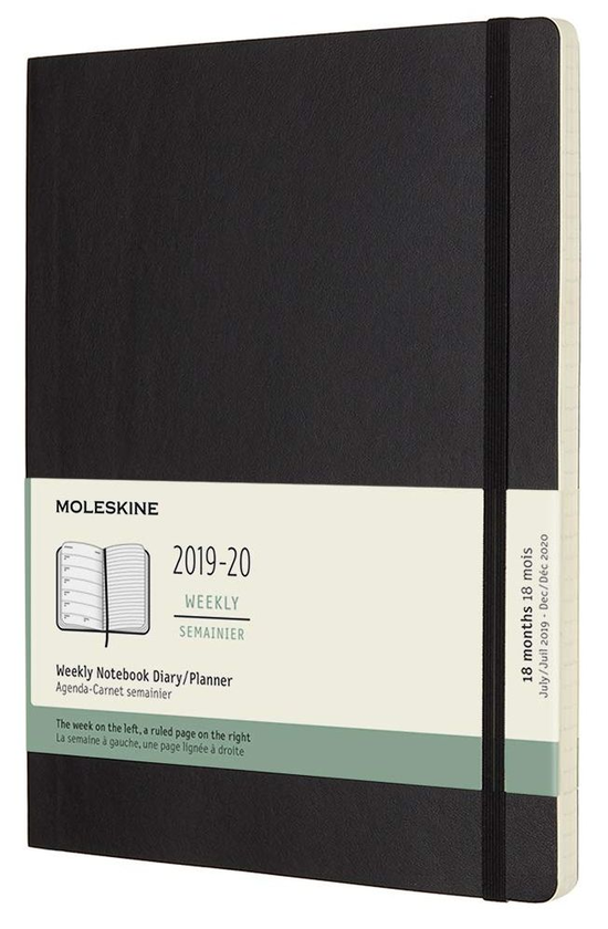  «Еженедельник Moleskine 2019-2020 Черный (DSB18WN4Y20)», бренда Moleskine - фото №1