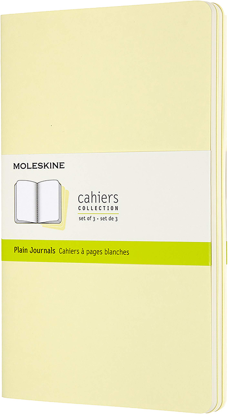  «Набор тетрадей Moleskine Cahier Нелинованный Желтый 3 шт (CH018M23)», бренда Moleskine - фото №1