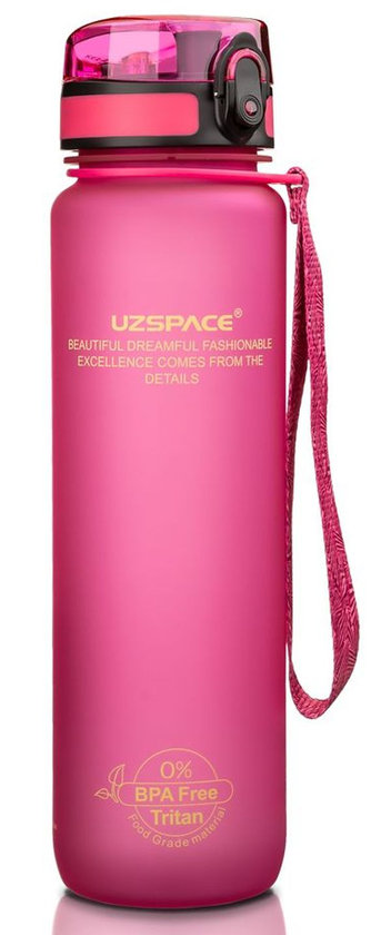  «Пляшка для спортзалу Uzspace 950 мл рожева (3038pink)», бренду Uzspace - фото №1