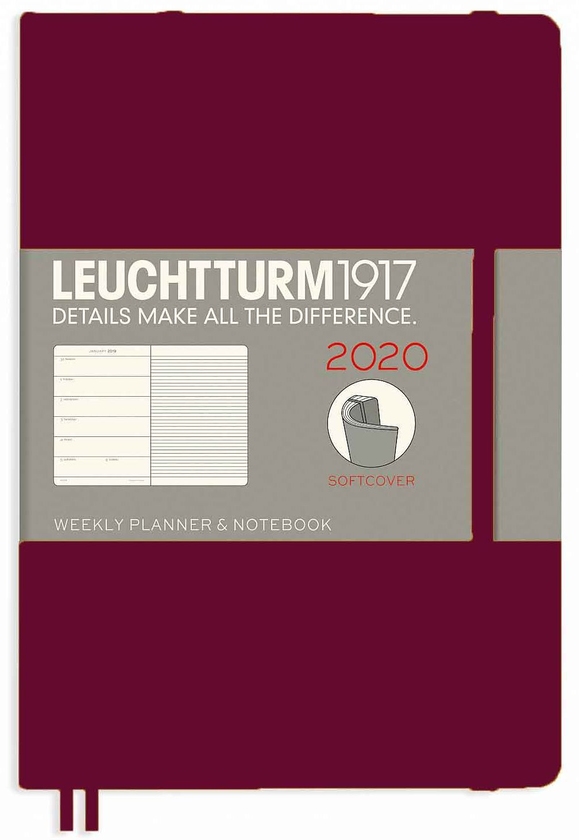  «Еженедельник с заметками Leuchtturm1917 2020 Винный (359948)», бренда Leuchtturm1917 - фото №1