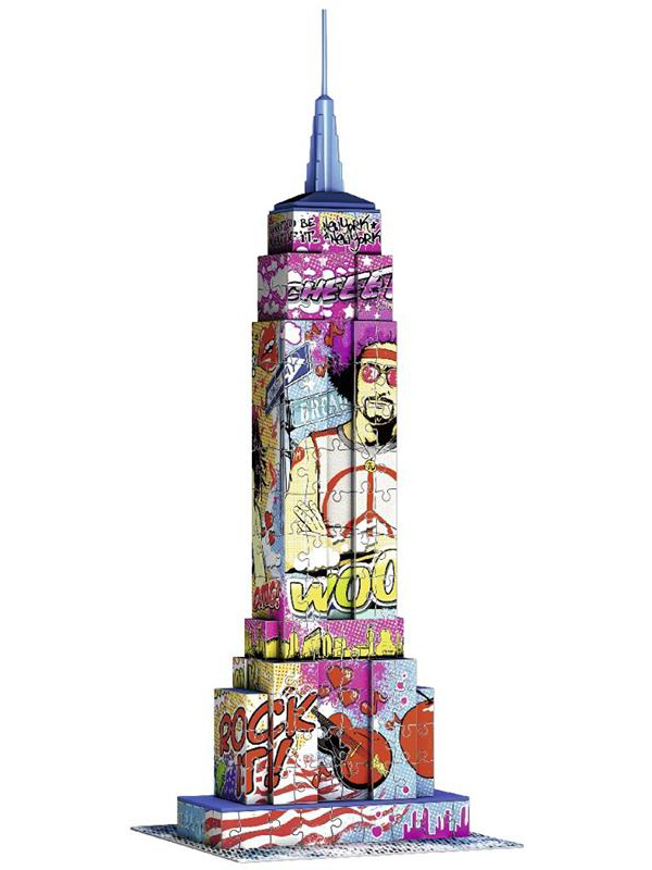  «3D Пазл Ravensburger Эмпайр Стейт Билдинг в стиле поп-арт 216 элементов (RSV-125999)», бренда Ravensburger - фото №1