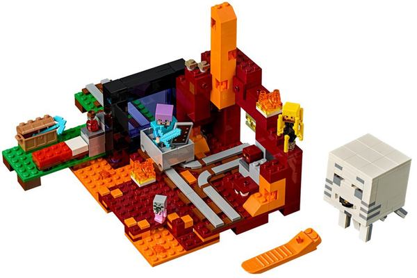  «Конструктор LEGO Minecraft Портал в Нижний мир 470 деталей (21143)», бренда LEGO - фото №1