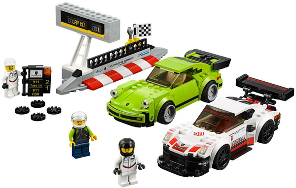 Конструктор LEGO Speed Champions Porsche 911 RSR и 911 Turbo 3.0