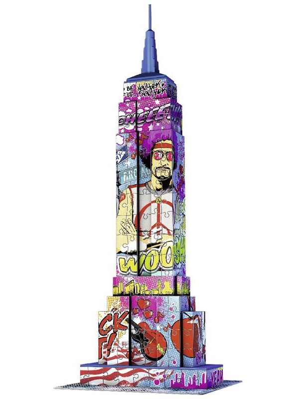  «3D Пазл Ravensburger Эмпайр Стейт Билдинг в стиле поп-арт 216 элементов (RSV-125999)», бренда Ravensburger - фото №1