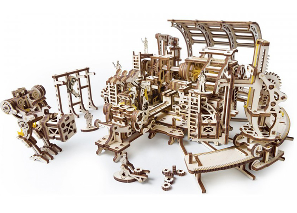  «Механический 3D пазл Ukrainian Gears Фабрика роботов (70039) », бренда Ukrainian Gears / UGears - фото №1