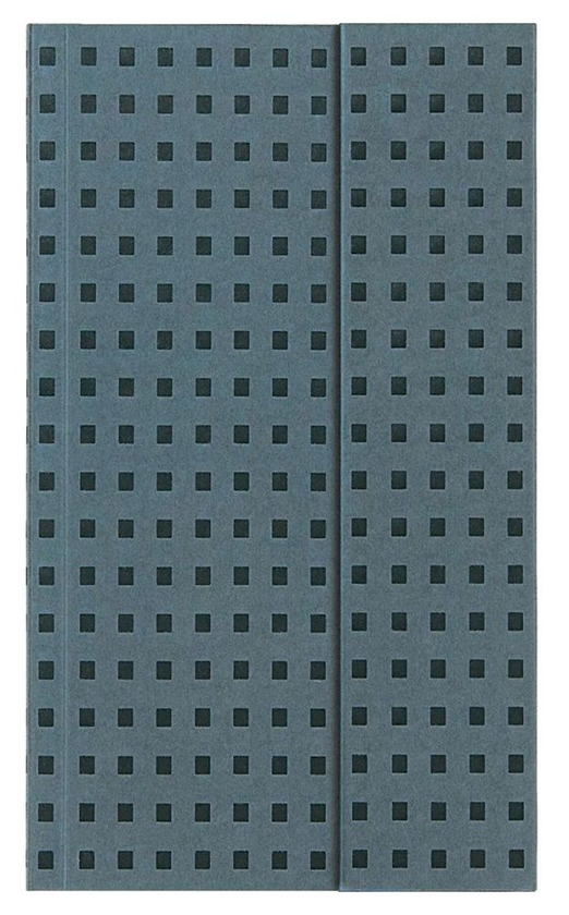  «Записная книжка Paper-Oh Quadro B6.5 серая на черном в линию (OH9074-8)» - фото №1